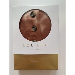 Lou Lou & Co Bamboo Romper Weston Print 6M Clay Rust Neutral New in Box